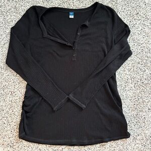 Maternity black long sleeve shirt